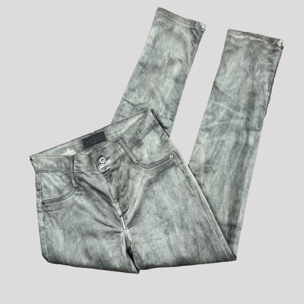 James Jeans Twiggy Ankle Skinny Jeans Women Size 25 Gray Stone Wash Zipper Ankle